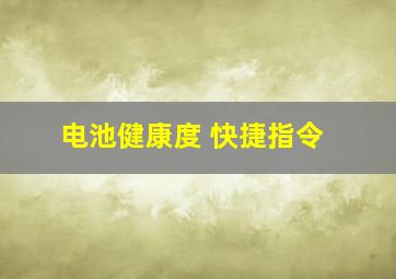 电池健康度 快捷指令